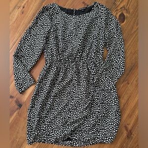 J Crew Mercantile Black and White Heart Pattern Dress - worn once